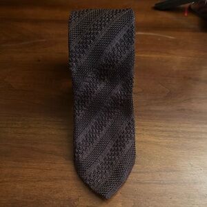 Brown Striped Grenadine Tie